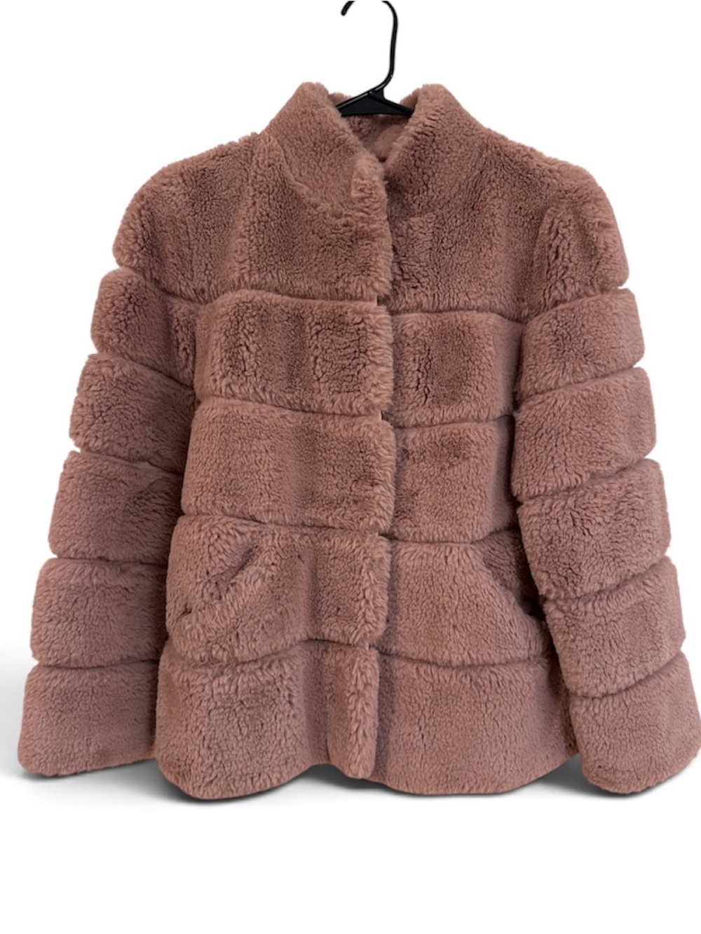Heartloom Plush Faux Fur Jacket - Rose Taupe